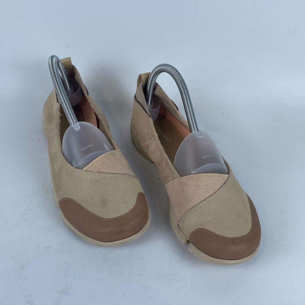Clarks Tri Adapt Ballet Flats Womens Size 8M Beige Leather Slip On Trigenic Sole